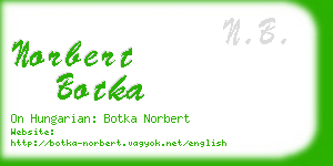 norbert botka business card
